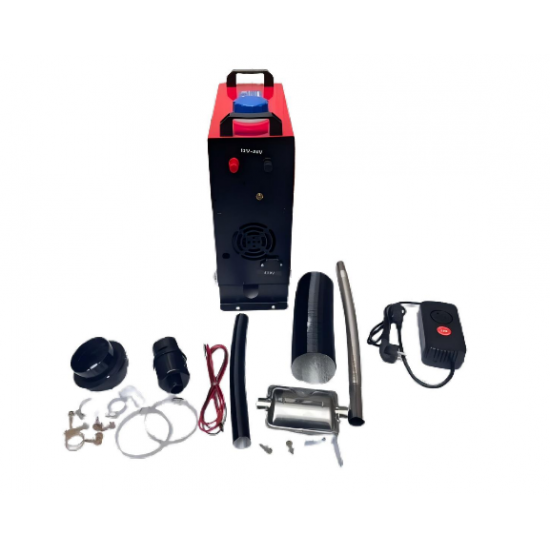 Aeroterma pe motorina 8kW, rezervor 5L, sirocou 220V/12V/24V, cu evacuare, telecomanda, afisaj digital, Campion CMP1455