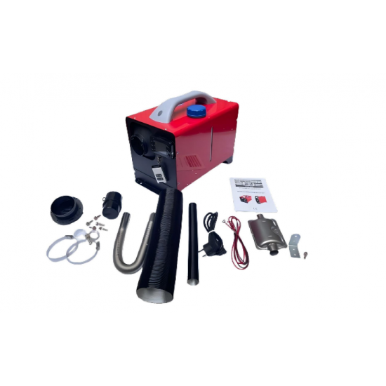 Aeroterma pe motorina 8kW, cu evacuare, telecomanda, 220V/12V/24V, rezervor 5L, Campion CMP1478