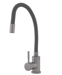  Baterie bucatarie SUS 304 cu pipa flexibila gri VITAL FLOW- FB-011 Ref Grey