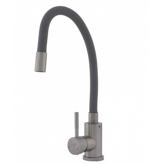 Baterie bucatarie SUS 304 cu pipa flexibila gri VITAL FLOW- FB-011 Ref Grey