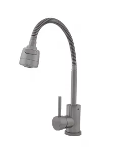 Baterie bucatarie SUS 304 pipa flexibila 2 functii crom mat VITAL FLOW-FB-011 Ref 