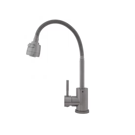 Baterie bucatarie SUS 304 pipa flexibila 2 functii crom mat VITAL FLOW-FB-011 Ref