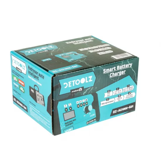 Redresor auto Detoolz, 360W 12V-24V, 15A-20A 10-400Ah CM