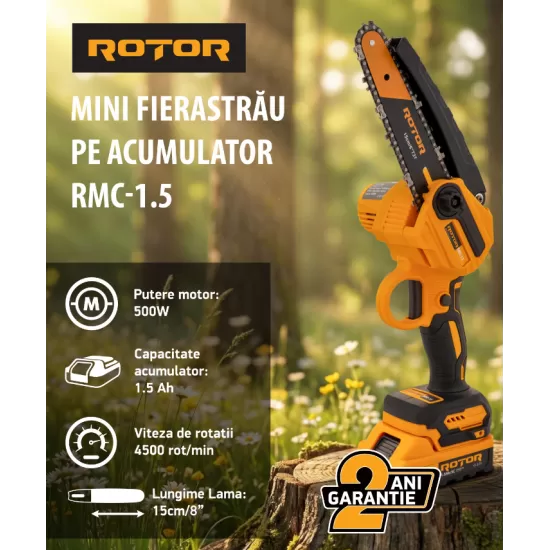 Mini fierastrau pe acumulator RMC-1.5 ROTOR 4500 rot/min 1 x Acumulator 21V 1.5Ah
