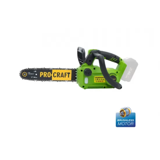 Fierastrau cu lant si acumulator PROCRAFT PKA42Li Brushless,20V / 2Ah, NU VINE INSOTIT DE ACUMULATOR /INCARCATOR