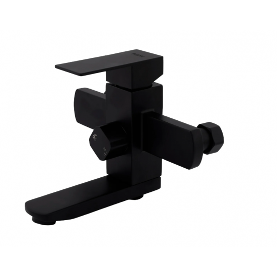 Baterie cada SUS 304 cu para de dus negru URBAN FLOW FB-09 Kub Black