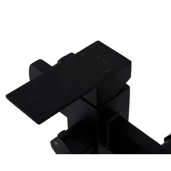 Baterie cada SUS 304 cu para de dus negru URBAN FLOW FB-09 Kub Black