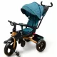 TRICICLETA COPII 5099 EVA PLUS CU POZITIE DE SOMN, SCAUN REVERSIBIL, FAR CU LUMINI SI MUZICA TURCOAZ GOLD