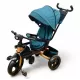 TRICICLETA COPII 5099 EVA PLUS CU POZITIE DE SOMN, SCAUN REVERSIBIL, FAR CU LUMINI SI MUZICA TURCOAZ GOLD