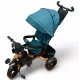 TRICICLETA COPII 5099 EVA PLUS CU POZITIE DE SOMN, SCAUN REVERSIBIL, FAR CU LUMINI SI MUZICA TURCOAZ GOLD