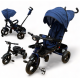 TRICICLETA COPII 5099EVA CU POZITIE DE SOMN, SCAUN REVERSIBIL, FAR CU LUMINI SI MUZICA, BLEUMARIN