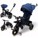 TRICICLETA COPII 5099EVA CU POZITIE DE SOMN, SCAUN REVERSIBIL, FAR CU LUMINI SI MUZICA, BLEUMARIN