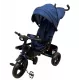 TRICICLETA COPII 5099EVA CU POZITIE DE SOMN, SCAUN REVERSIBIL, FAR CU LUMINI SI MUZICA, BLEUMARIN