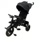 Tricicleta copii cu pozitie de somn, muzica si lumini, 8 luni-4 ani, UNV-5099EVA-NEGRU