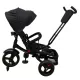 Tricicleta copii cu pozitie de somn, muzica si lumini, 8 luni-4 ani, UNV-5099EVA-NEGRU