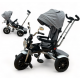 Tricicleta Copii Pozitii Somn Motostyle Grey&Black, Scaun Reversibil, Roti Cauciuc 03