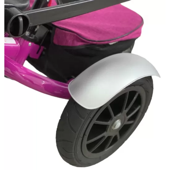 Tricicleta copii cu pozitii somn Motostyle Mov, scaun reversibil, roti cauciuc 02