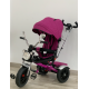 Tricicleta copii cu pozitii somn Motostyle Mov, scaun reversibil, roti cauciuc 02
