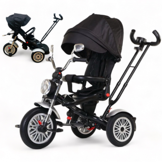 Tricicleta cu pozitii de somn Motostyle Negru 10