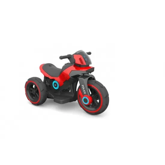 MOTOCICLETA ELECTRICA PENTRU COPII, 2 MOTOARE, ACUMULATOR 12V, CU MUZICA SI LUMINI , ROSU