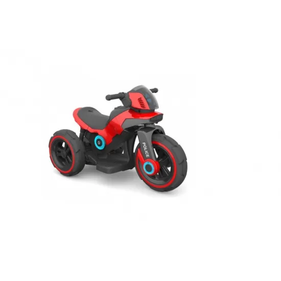 MOTOCICLETA ELECTRICA PENTRU COPII, 2 MOTOARE, ACUMULATOR 12V, CU MUZICA SI LUMINI , ROSU