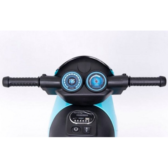 Motocicleta electrica pentru copii, 2 motoare, acumulator 12V, cu muzica si lumini, verde