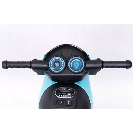 Motocicleta electrica pentru copii, 2 motoare, acumulator 12V, cu muzica si lumini, verde