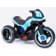 Motocicleta electrica pentru copii,  2 motoare, acumulator 12V, cu muzica si lumini, bleu