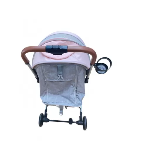 Carucior sport cu suspensii, pliabil si troler, Roz cu gri