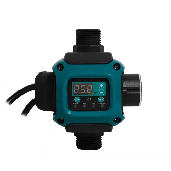 Pachet Pompa submersibilă de adâncime DDT 4SP5/12 – 1.8 kW, 2.5 CP,8 m³/h, 90 m inaltimea de refulare , 12 turbine inox cu panou de control, rezistenta la nisip + Presostat electronic inteligent