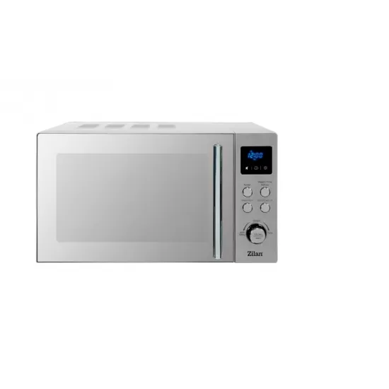 Cuptor cu microunde digital Zilan ZLN1238, Putere 700W, Capacitate 20L, Functie de dezghetare, Panou din inox, Afisaj digital