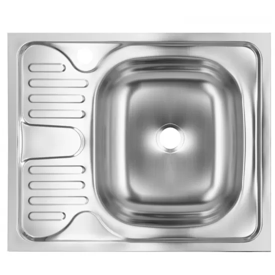 Chiuveta bucatarie pentru masca SANITEC S402D, 60x50 cm, Cuva Dreapta, 0.4 mm, Inox