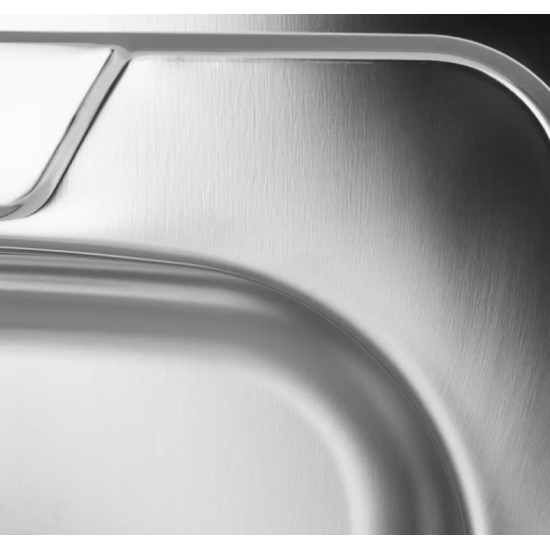 Chiuveta bucatarie pentru masca SANITEC S402D, 60x50 cm, Cuva Dreapta, 0.4 mm, Inox