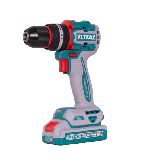 TOTAL - MASINA DE GAURIT CU PERCUTIE - 20V - 2.0AH LI-ION (INCLUDE 2 ACUMULATORI + 1 INCARCATOR)