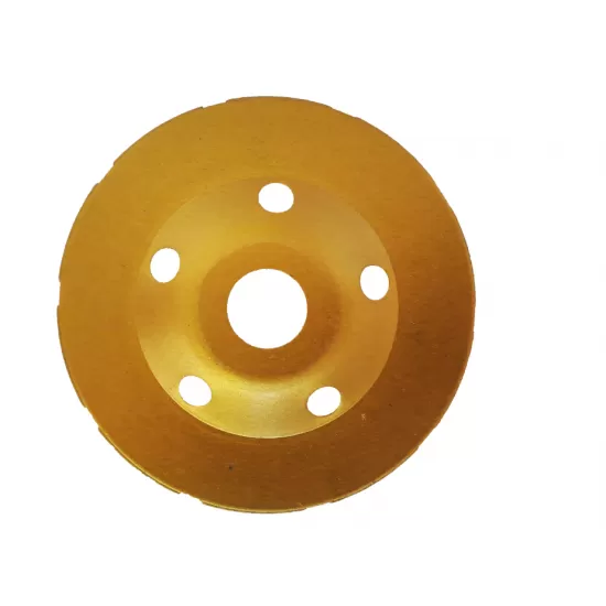 Disc diamantat 125 mm, cu segmente pentru slefuit suprafete beton, mozaic, marmura, Galben