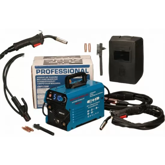 Aparat de sudura tip Invertor cu sarma 510A, MMA/MIG/MAG (TIG optional) CABLU SUDURA 3M, afisaj digital, ventilat, URAL MASH IGBT TEHNOLOGY ULTRA HYBRID POWER, CMP1730B