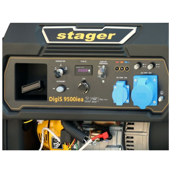 Stager DigiS 9500iea Generator digital invertor open-frame 9.5kW, monofazat, benzina, optional automatizare, autonomie pana la 16h