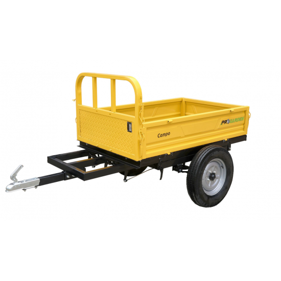 ProGARDEN Campo RM500CT remorca 500kg minitractor, 1 osie, prindere cupla, roti profil rutier 5.00-12, RIM 3.00B