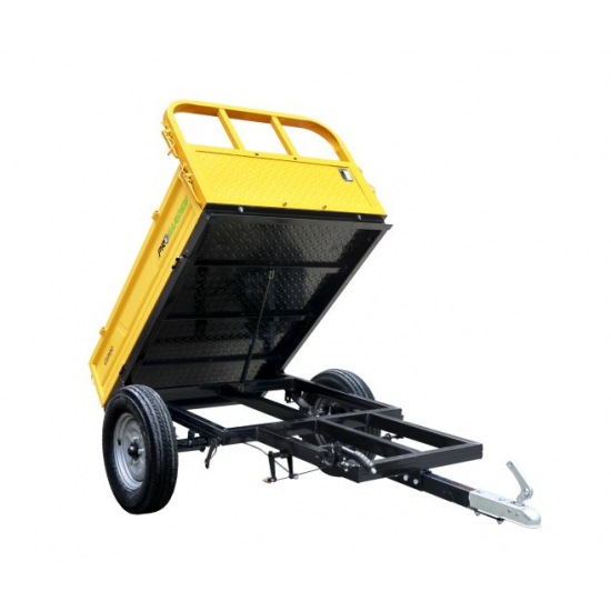 ProGARDEN Campo RM500CT remorca 500kg minitractor, 1 osie, prindere cupla, roti profil rutier 5.00-12, RIM 3.00B