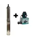 Kit pompa submersibilă de adâncime DDT 4SP5/8 – 1.5 kW, 2 CP, 7 m³/h, 8 turbine inox cu panou de control, rezistenta la nisip + Presostat electronic inteligent digital