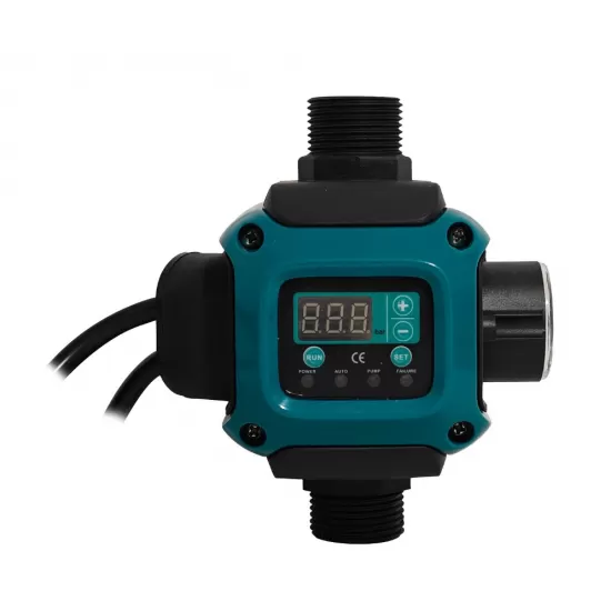 Kit pompa submersibilă de adâncime DDT 4SP5/8 – 1.5 kW, 2 CP, 7 m³/h, 8 turbine inox cu panou de control, rezistenta la nisip + Presostat electronic inteligent digital