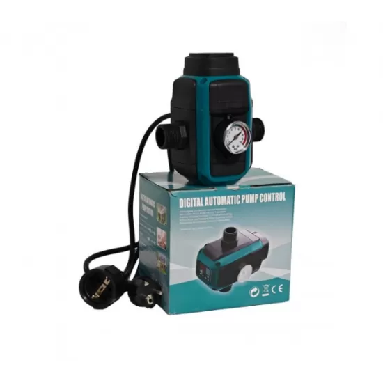 Kit pompa submersibilă de adâncime DDT 4SP5/8 – 1.5 kW, 2 CP, 7 m³/h, 8 turbine inox cu panou de control, rezistenta la nisip + Presostat electronic inteligent digital