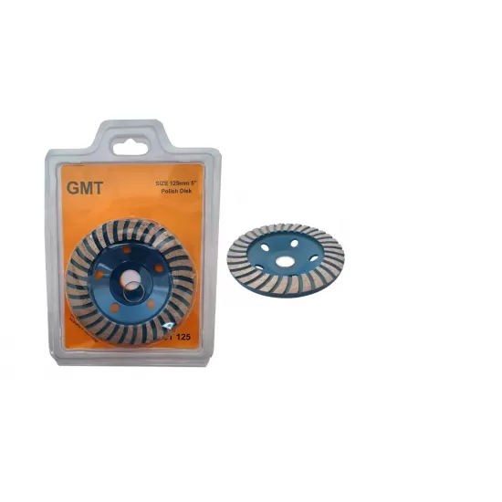 Disc diamantat 125 mm, cu segmente pentru slefuit suprafete beton, mozaic, marmura