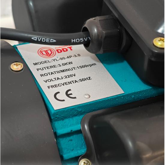 Motor electric monofazat DDT, 3 kW, 1500 Rpm, bobinaj cupru, cu protectie la suprasarcina