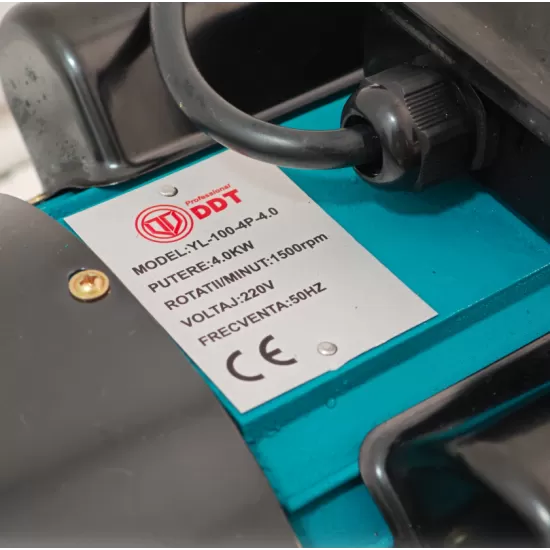 Motor electric monofazat DDT, 4 kW, 1500 Rpm, bobinaj cupru, cu protectie la suprasarcina