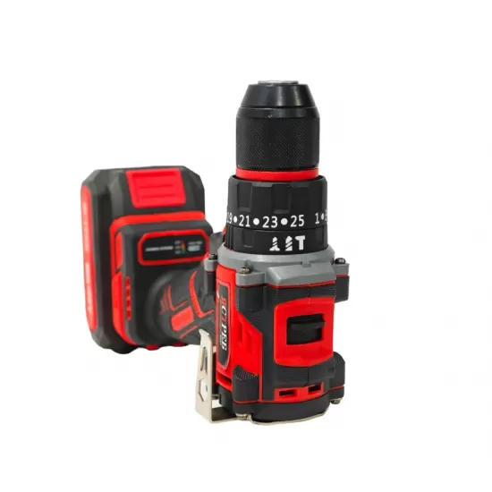 Mașină de găurit și înșurubat cu acumulator DDT JCTPEB HLP10-9002, Brushless, 48V, 2 acumulatori, cuplu reglabil, sistem autoblocaj, valiză de transport