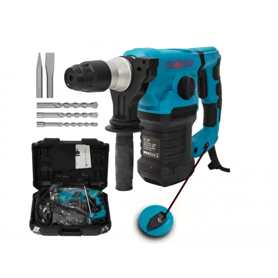 Ciocan rotopercutor electric DDT, SDS-Plus – cu variator, 3 burghie si 2 dalti incluse, 1950 W, 760 rpm