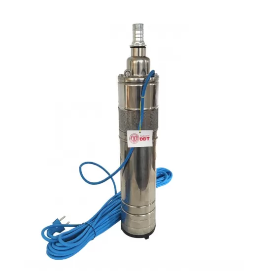 Pachet Pompa submersibila, DDT, QGD120, Inox complet, suruburi inox, sita protectie, 20 m cablu, 120 m, 3 m³/h + Vas de expansiune , Bazin hidrofor DDT , 24 LT , Membrana inclus