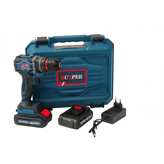 Mașină de găurit și înșurubat cu acumulator DDT JCTPEB HLP10-9002, Brushless, 48V, 2 acumulatori, cuplu reglabil, sistem autoblocaj, valiză de transport