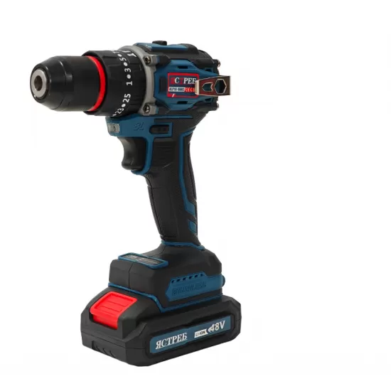 Mașină de găurit și înșurubat cu acumulator DDT JCTPEB HLP10-9002, Brushless, 48V, 2 acumulatori, cuplu reglabil, sistem autoblocaj, valiză de transport